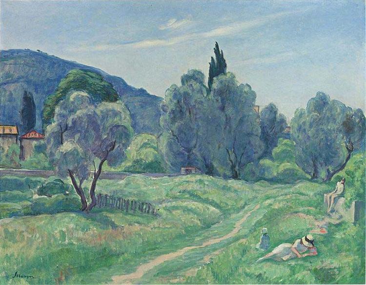 Henri Lebasque Prints Olive Trees in Afternoon at Cannes oil painting image